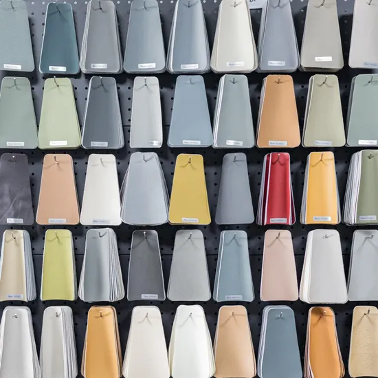 Muestra gratuita de piel sintética de PVC y PU