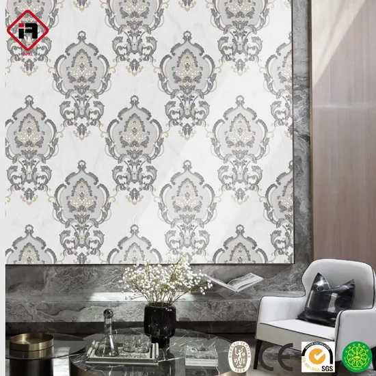 Nuevo papel tapiz de lujo de 1,06 m de ancho con diseño de damasco dorado de primera calidad, papel tapiz retro para decoración del hogar